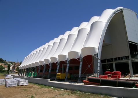 Tensostruttura -copertura esterno stabilimento -